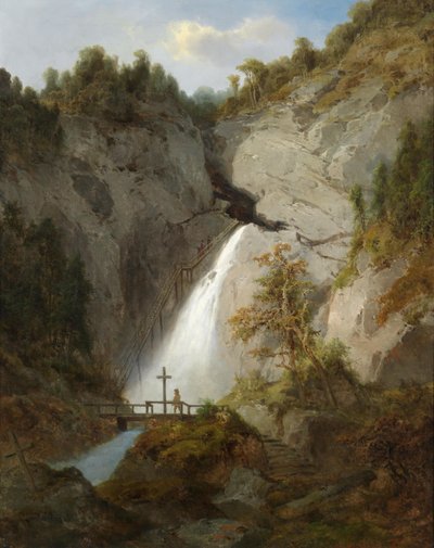 Der Wasserfall beim Toten Weib zwischen Mürzsteg und Frein von Joseph Brunner